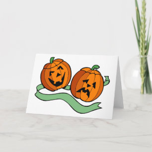 Jack O Lantern Drama Masks Card