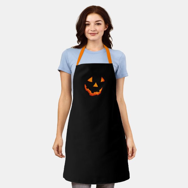 Jack-o'-Lantern Face apron (Worn)