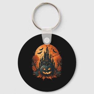 Jack O' Lantern Face  Halloween Pumpkin  Spooky  Key Ring