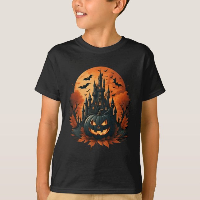 Jack O' Lantern Face  Halloween Pumpkin  Spooky  T-Shirt (Front)
