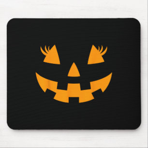 Jack O Lantern Face Pumpkin Eyelashes Hallowen Cos Mouse Mat