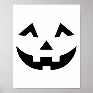 Jack O Lantern Face Pumpkin Eyelashes Hallowen Cos Poster