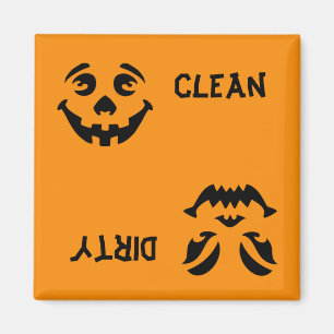 Jack-o-Lantern Faces Dishwasher Magnet