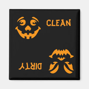 Jack-o-Lantern Faces Dishwasher Magnet