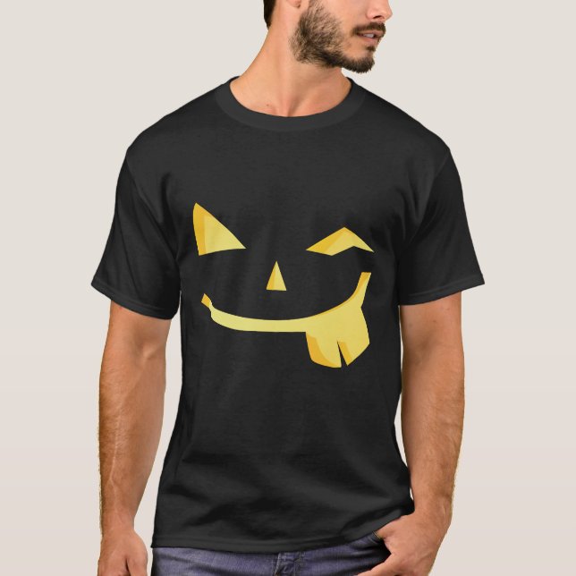 Jack O Lantern Funny Face Halloween Shirt (Front)