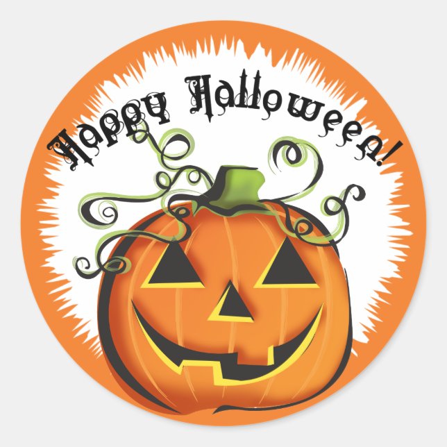 Jack-O-Lantern Gift Label (Front)