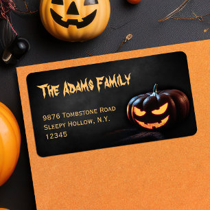 Jack-O-Lantern Halloween Address Label