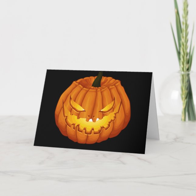 jack o lantern halloween card (Front)