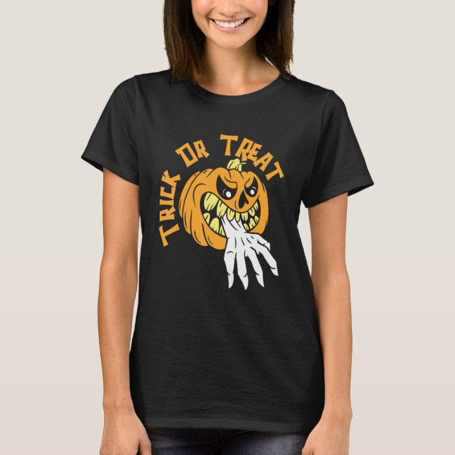 Jack O Lantern Halloween Costume Pumpkin Trick Or  T-Shirt (Front)