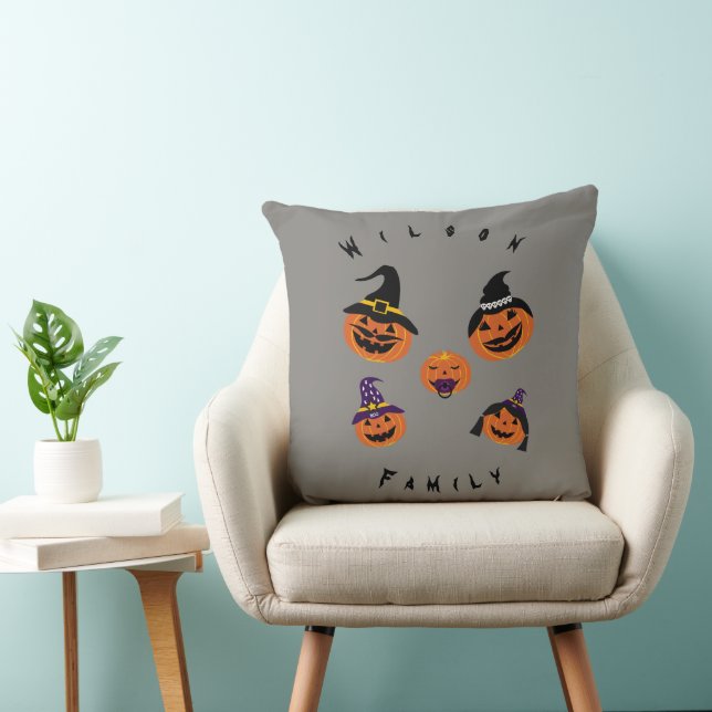 Jack O Lantern Halloween Family Party Cushion (Chair)