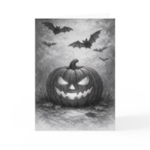 Jack o Lantern Halloween Greeting Card