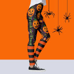 Jack-O-Lantern Halloween Leggings Pumpkin Pants<br><div class="desc">All over pumpkins. Happy Halloween!</div>