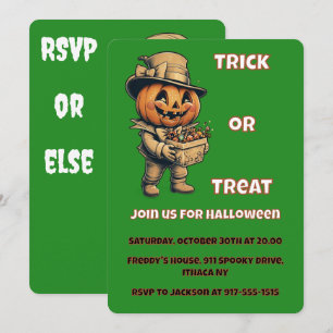 Jack o lantern Halloween Party Invitation