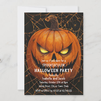Jack O Lantern Halloween Party Invitation Spooky P