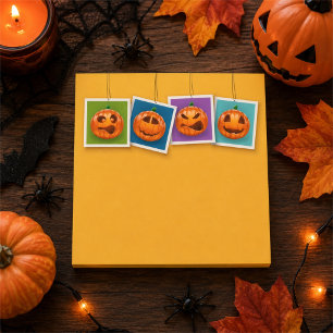 Jack-O-Lantern Halloween Post-It Notes