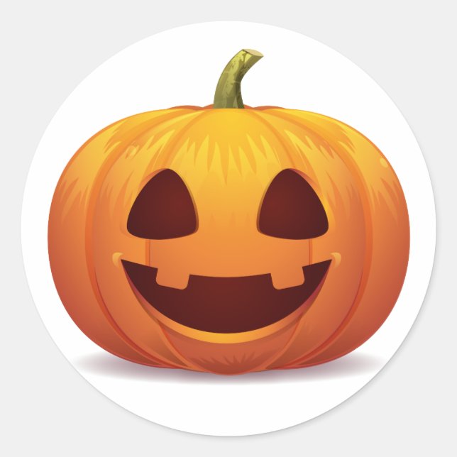 jack-o-lantern Halloween Pumpkin Classic Sticker (Front)