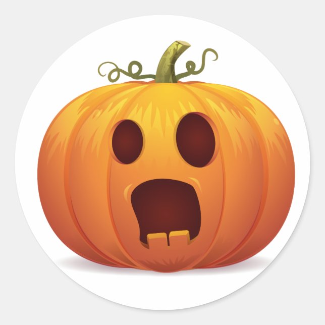 jack-o-lantern Halloween Pumpkin Classic Sticker (Front)