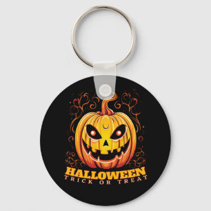 Jack-O-Lantern Halloween Pumpkin  Key Ring