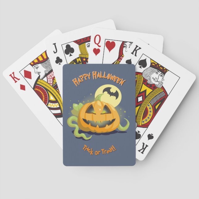 Jack O' Lantern Halloween Pumpkin Playing Cards (Back)