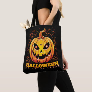 Jack-O-Lantern Halloween Pumpkin Tote Bag