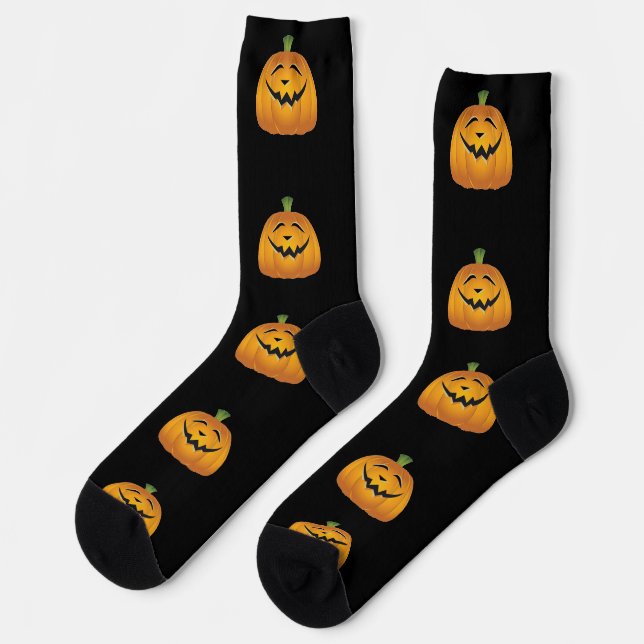 Jack-O-Lantern Halloween Socks (Left)