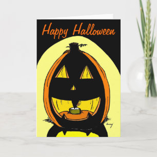 Jack o' Lantern "Happy Halloween" Card
