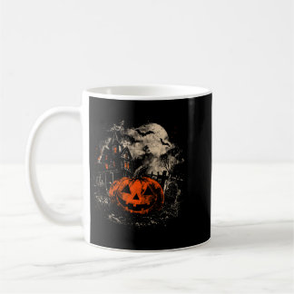 Jack O Lantern Haunted House Vintage Halloween Coffee Mug