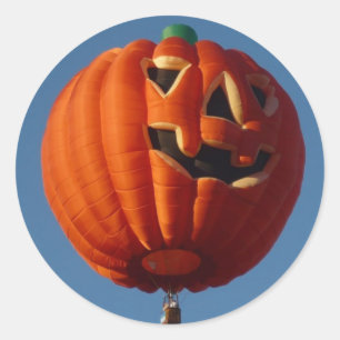 Jack-O-Lantern Hot Air Balloon Sticker