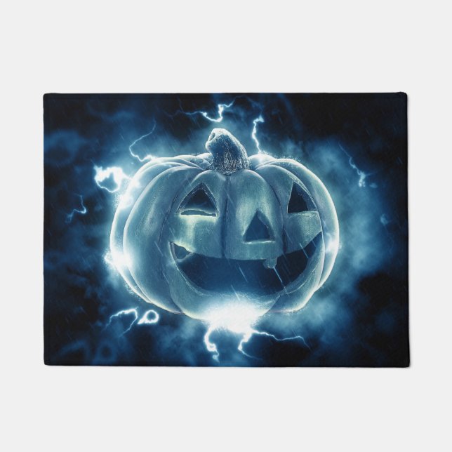  jack-o-lantern in the rain doormat (Front)