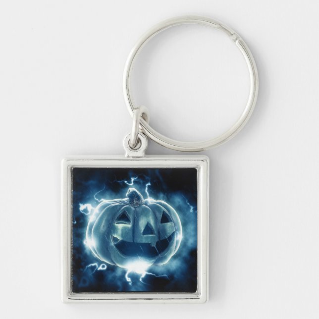  jack-o-lantern in the rain key ring (Front)