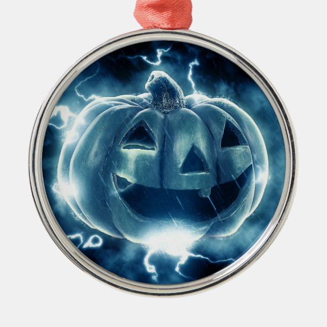  jack-o-lantern in the rain metal tree decoration (Front)