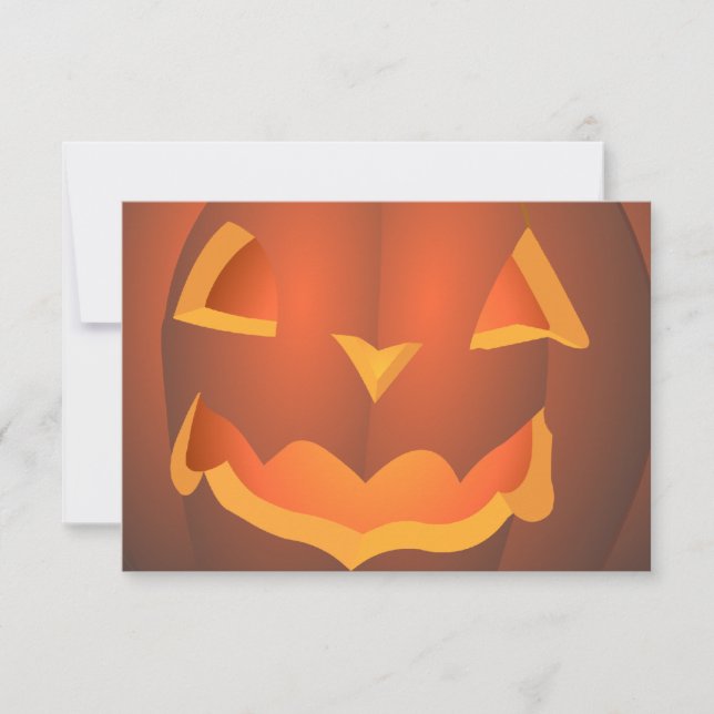 Jack-o-Lantern Invitations Custom Halloween Cards (Front)