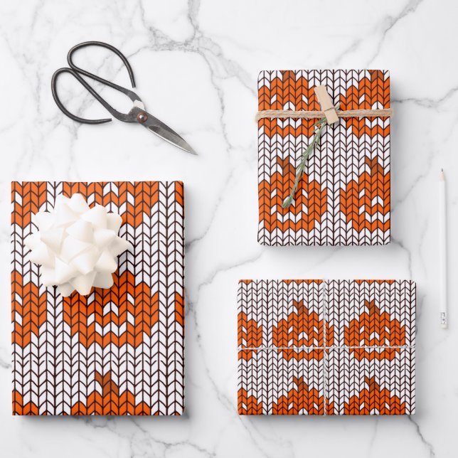 JACK-O-LANTERN KNI Flat Sheet Wrapping Paper  (Front)
