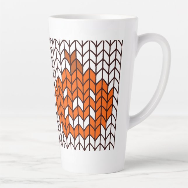 JACK-O-LANTERN KNIT Tall Latte Mug  (Right)