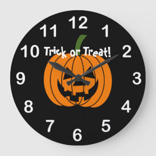 Jack O' Lantern Large Clock
