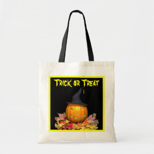Jack-O-Lantern & Leaves - Tote Bag