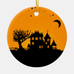 Jack O Lantern Manor Ceramic Tree Decoration