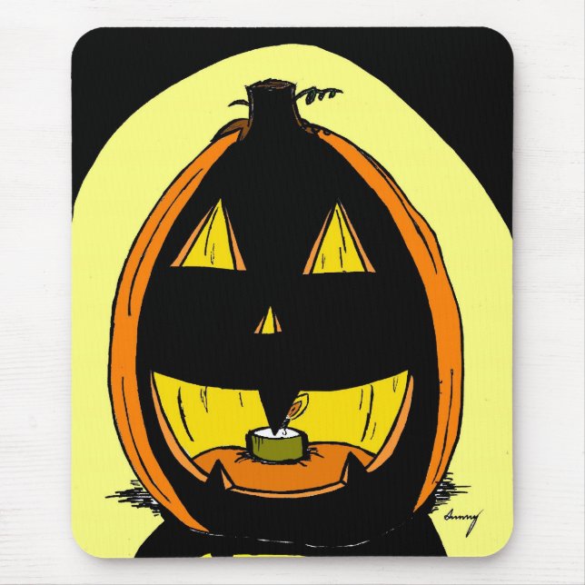 Jack o' Lantern Mousepad (Front)