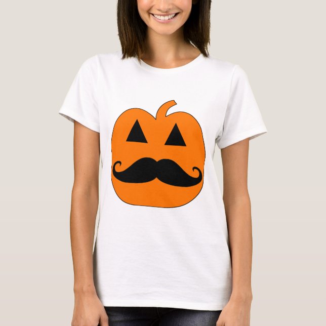 Jack o Lantern moustache T-Shirt (Front)