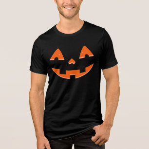 Jack-o’-Lantern Orange Eyes & Mouth – Halloween Tri-Blend Shirt