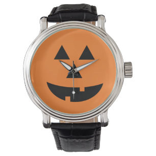 Jack-O-Lantern Orange Pumpkin Halloween Watch