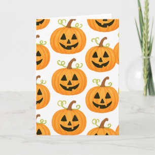 Jack-o’-Lantern Pattern Greeting Card