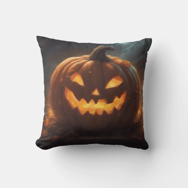 Jack-o-Lantern Pillow (Front)