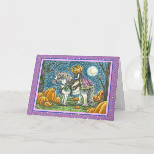 JACK O LANTERN PRINCE ON HIS MAGIC UNICORN HOLIDAY CARD