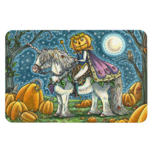 JACK O LANTERN PRINCE ON HIS MAGIC UNICORN MAGNET