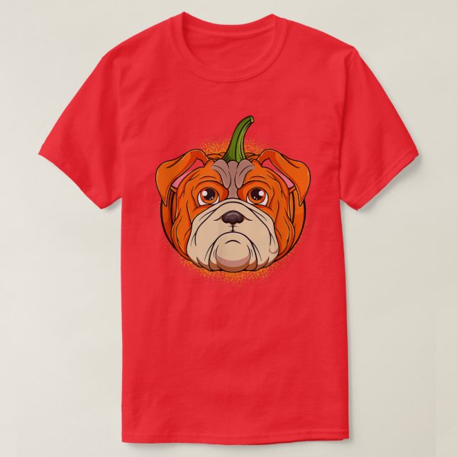 Jack O Lantern Pumpkin English Bulldog Halloween C T-Shirt (Design Front)