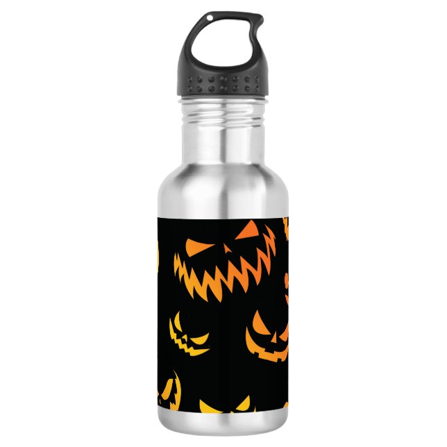 Jack O Lantern Pumpkin Face 532 Ml Water Bottle (Front)