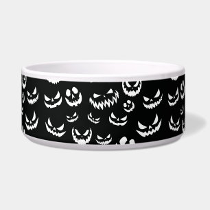 Jack O Lantern Pumpkin Face Black and White