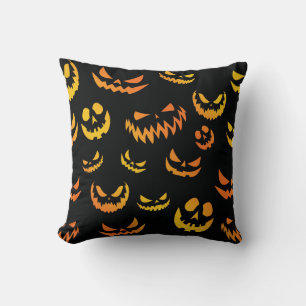 Jack O Lantern Pumpkin Face Cushion