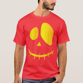 Jack o Lantern Pumpkin Face Easy Halloween Costume T-Shirt